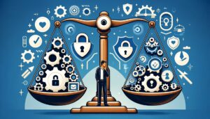 Image representing the careful selection of a WordPress plugin, balancing functionality, security, and performance.