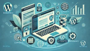 WordPress dashboard with managed hosting services like Help4Network, Automattic, and Pagely.